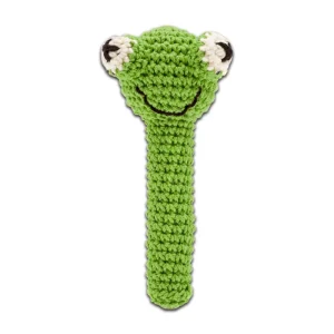 Hochet en Crochet Grenouille Verte