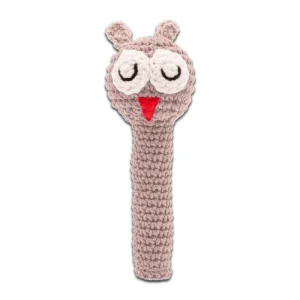 Hochet en Crochet Hibou Violet