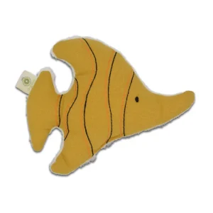 Hochet en Coton Bio Poisson Jaune