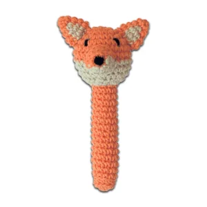 Hochet en Crochet Renard Orange