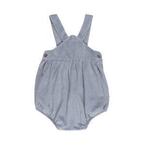 Salopette bébé Léonard velours bleu
