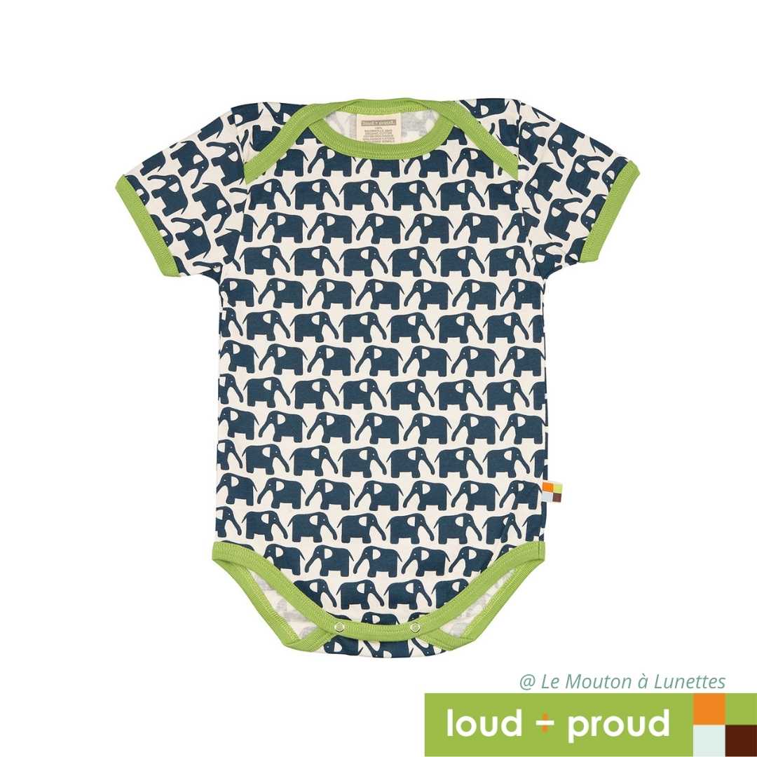 Body bébé en Coton Bio - motifs colorés et manches courtes - Loud and Proud – Image 6