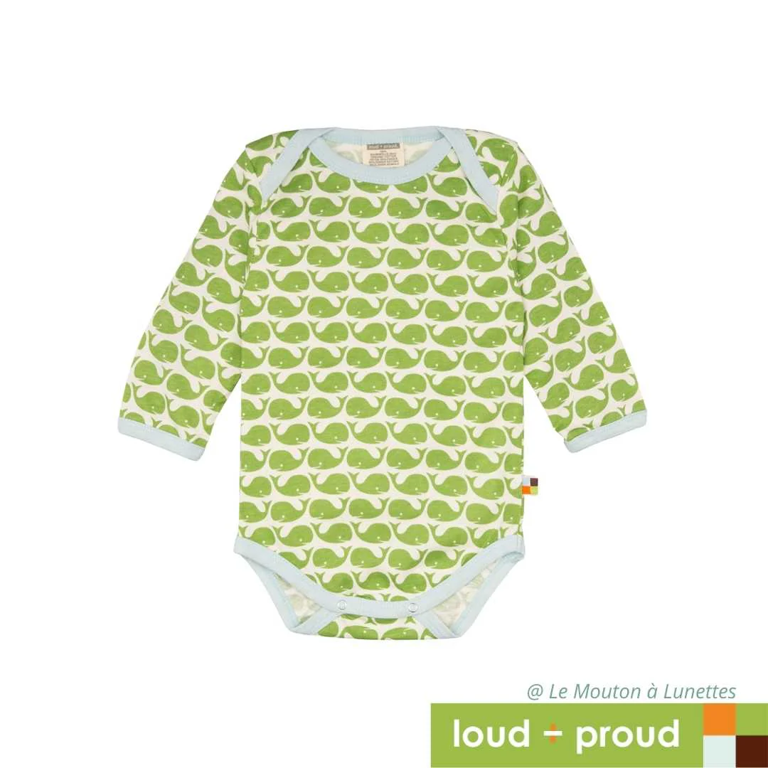 Body bébé en coton bio - motifs colorés et manches longues - Loud and Proud – Image 6