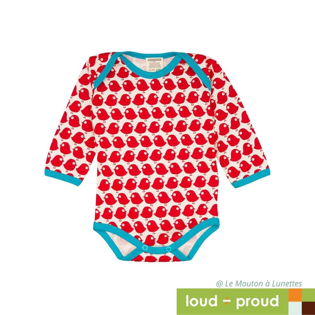 Body bébé en coton bio - motifs colorés et manches longues - Loud and Proud – Image 9