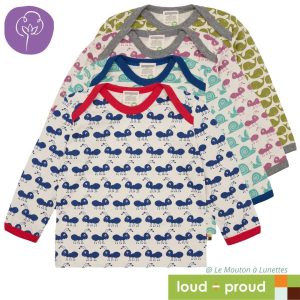 T-shirt manches longues en coton bio motifs colorés - Loud and Proud