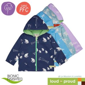 Veste coupe-vent en Coton bio déperlant - Loud and Proud