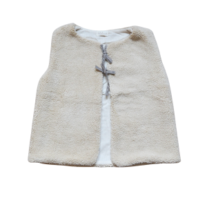 Gilet Lucien sans manches moumoutte écru