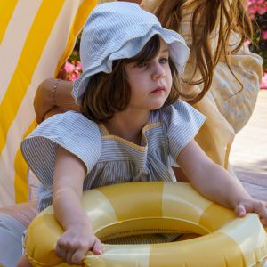 Chapeau Ludo rayé bleu ciel