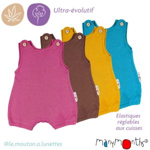 Barboteuse ManyMonths "Bubble" en chanvre et coton bio - ECO Hempies