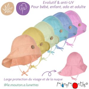 Chapeau évolutif chanvre et coton bio ORIGINAL - ManyMonths