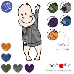 Pullover ManyMonths en laine mérinos avec renforts - Coloris 2024