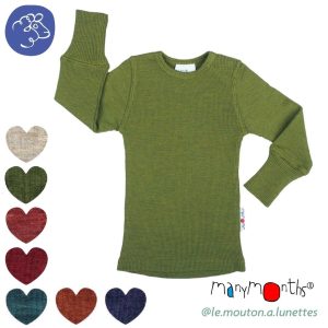 Tricot manches longues en laine mérinos enfant ManyMonths – Coloris 2025/26