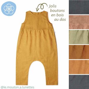 Combinaison bébé légère en lin Barboteuse "Rye" - Matona
