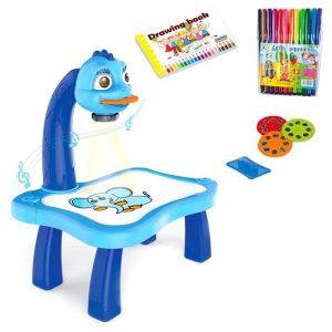 Planche à dessin avec projecteur LED pour enfant