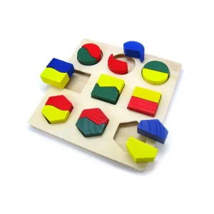 Puzzle en bois à formes géométriques pour bébé
