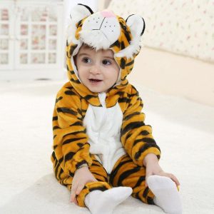 Combinaison pyjama tigre bébé