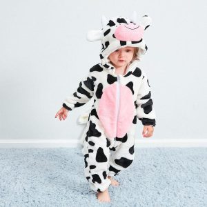 Combinaison pyjama vache bébé