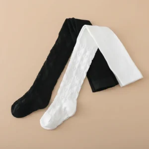 2 paires de collants Noir/Blanc