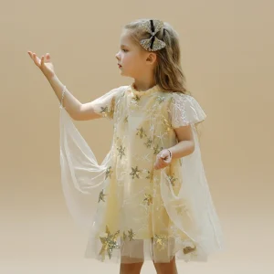 Robe de Noël fille nuit étoilée