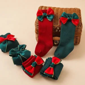 Chaussette de noël rouge/vert