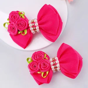 Accessoire cheveux enfant barrettes rose