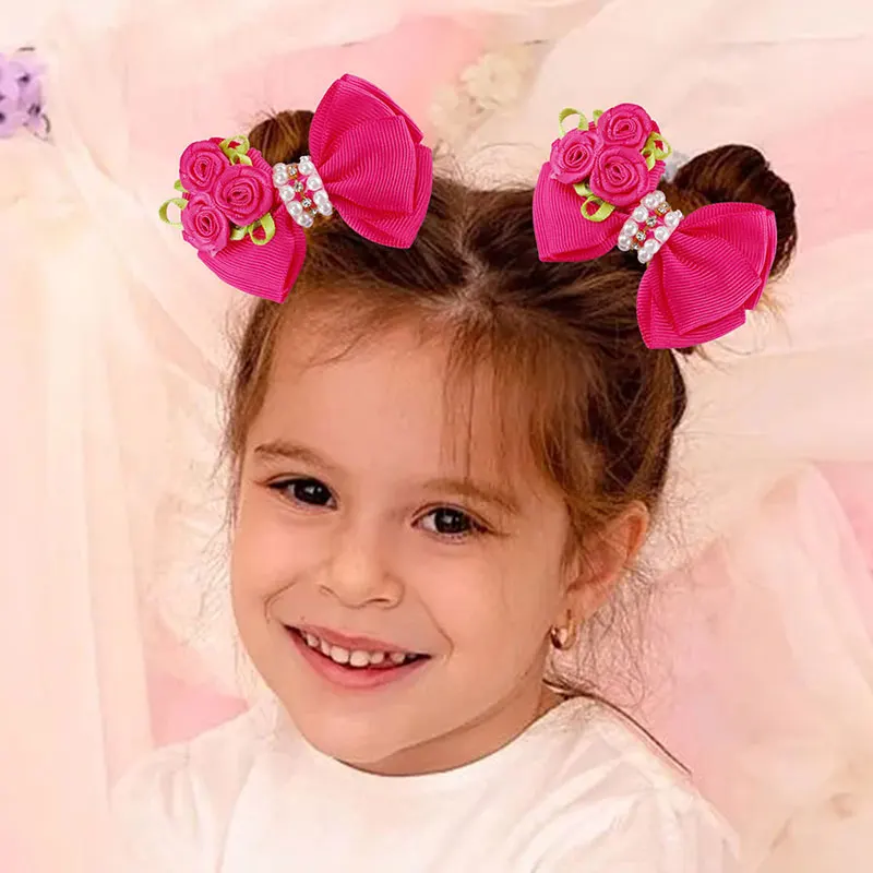 Accessoire cheveux enfant barrettes rose – Image 3