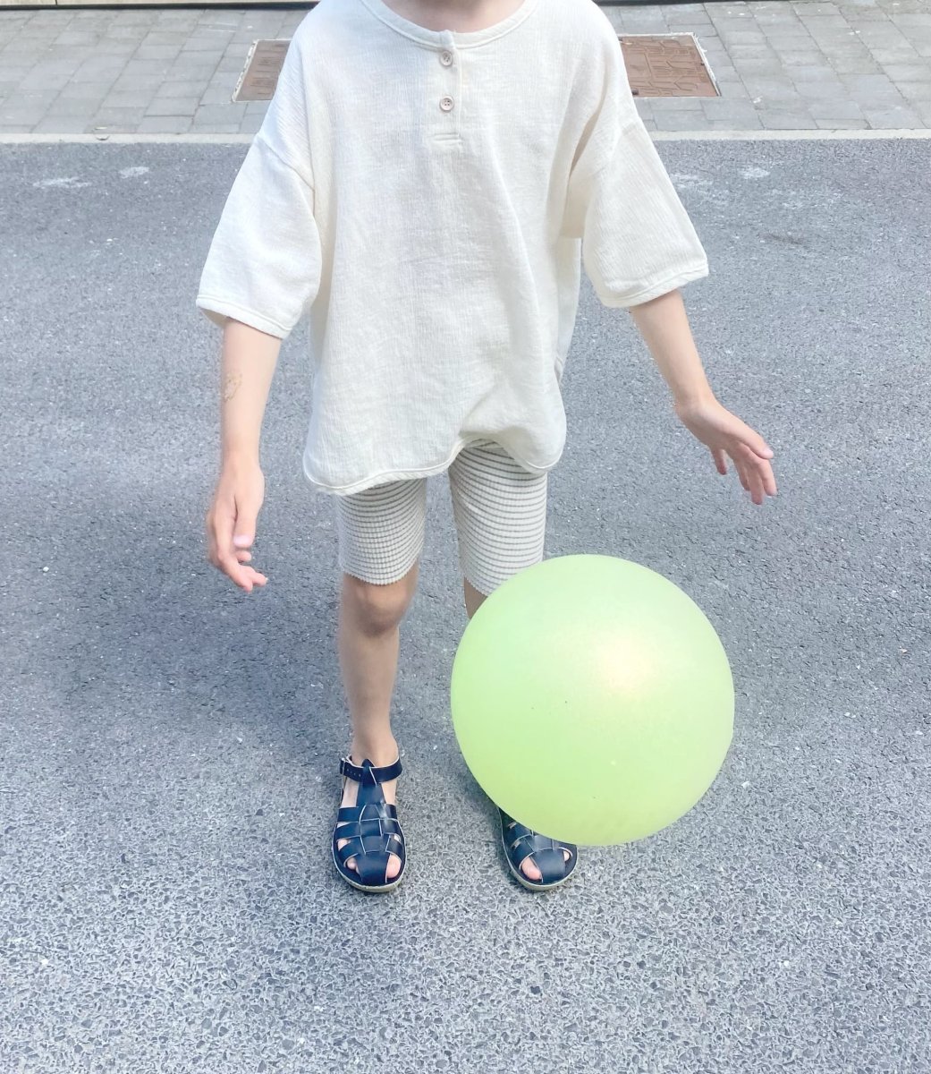 Short cycliste enfant | Gaufré – Di green – Image 5