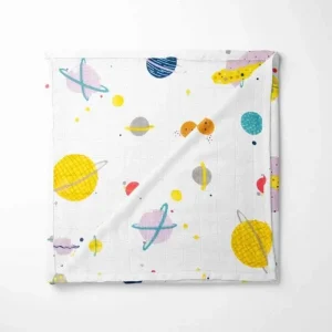 Colored Universe Bamboo Baby Blanket - Soft Hypoallergenic