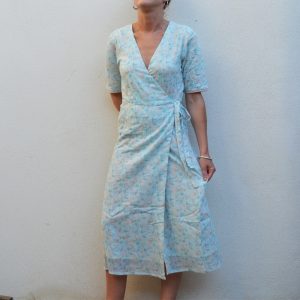 Robe Suzanne fleur Bleue