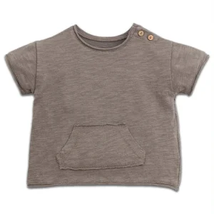 T-Shirt Poche Kangourou Taupe