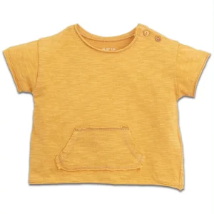 T-Shirt Poche Kangourou Jaune
