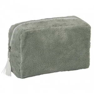 Trousse éponge gris vert