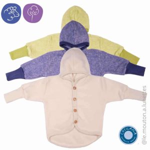 Veste évolutive en laine polaire bio pour bébé et enfant - COSILANA