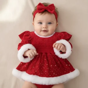Barboteuse bébé de noël Zélia