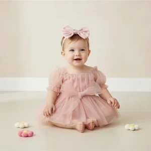 Barboteuse bébé en tulle