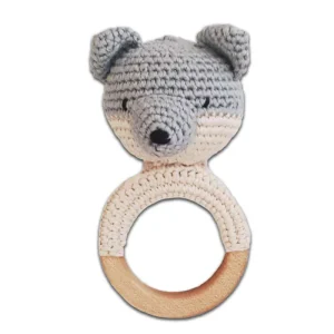 Anneau de Dentition Renard Bleu Clair