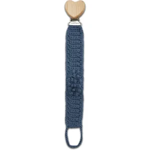 Attache Sucette Crochet Bleu