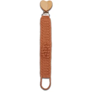 Attache Sucette Crochet Brique