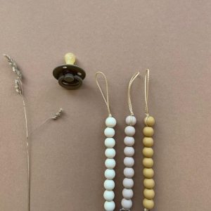 Attache tétine perles silicone – Bezisa