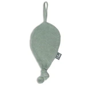 Attache tétine feuille vert amande