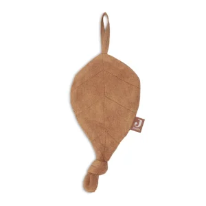 Attache tétine feuille caramel