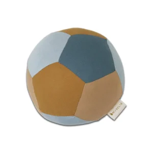 Balle en Tissu Bleu-Orange-Beige