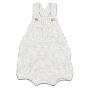 Barboteuse Nouveau-Né Tricotée IceBlue Gris Clair