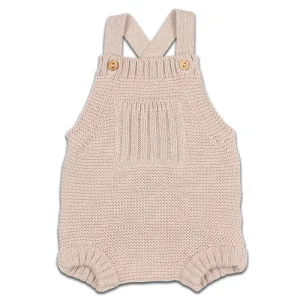 Barboteuse Nouveau-Né Tricotée Sesame Beige