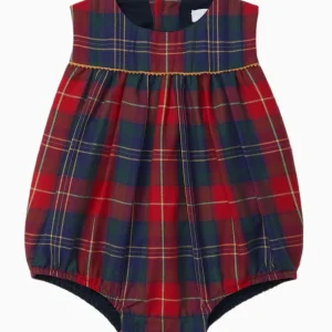 Barboteuse écossaise bébé – Rouge