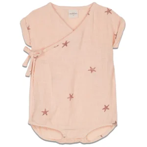 Barboteuse en Coton Bio Nuage Etoile de Mer Rose