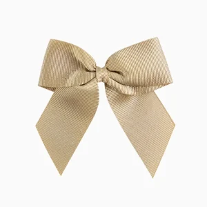 Barrette à nœud en gros grain – Beige