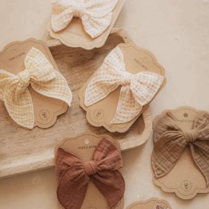 Barrette noeud gaze de coton | Mrs Ertha