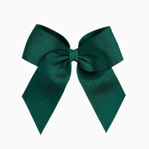 Barrette à nœud en gros grain – Vert foncé