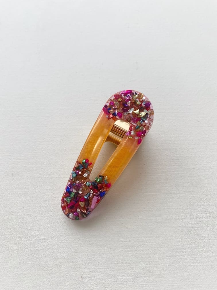 Barrette résine à paillettes | Geo – Gleebee – Image 6